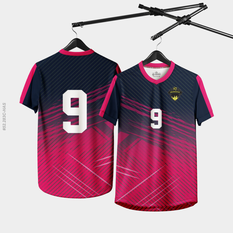 Áo thể thao bóng chuyền hồng đậm & xanh navy - Nổi bật & Cá tính