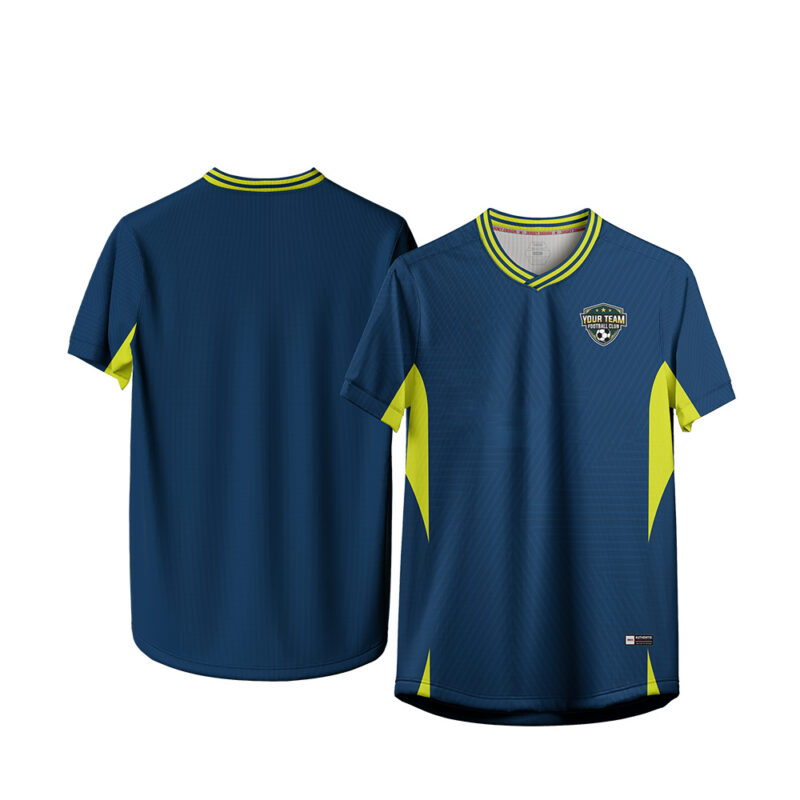 Áo thể thao xanh navy phối vàng neon – Thoáng khí, trẻ trung & cá tính