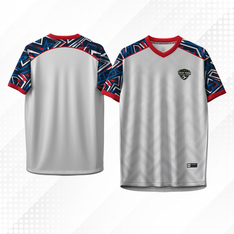 Áo Thể Thao Nam Trắng/Xám Phối Navy & Đỏ - Năng Động & Lịch Lãm